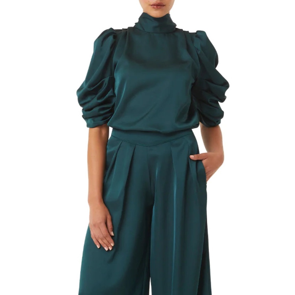 MISA Los Angeles Misa LUELLA TOP, NWT, EMERALD VERSION